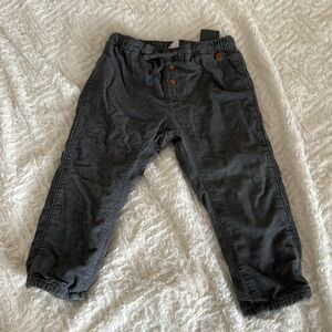 Size 3t grey corduroy jersey lined pants